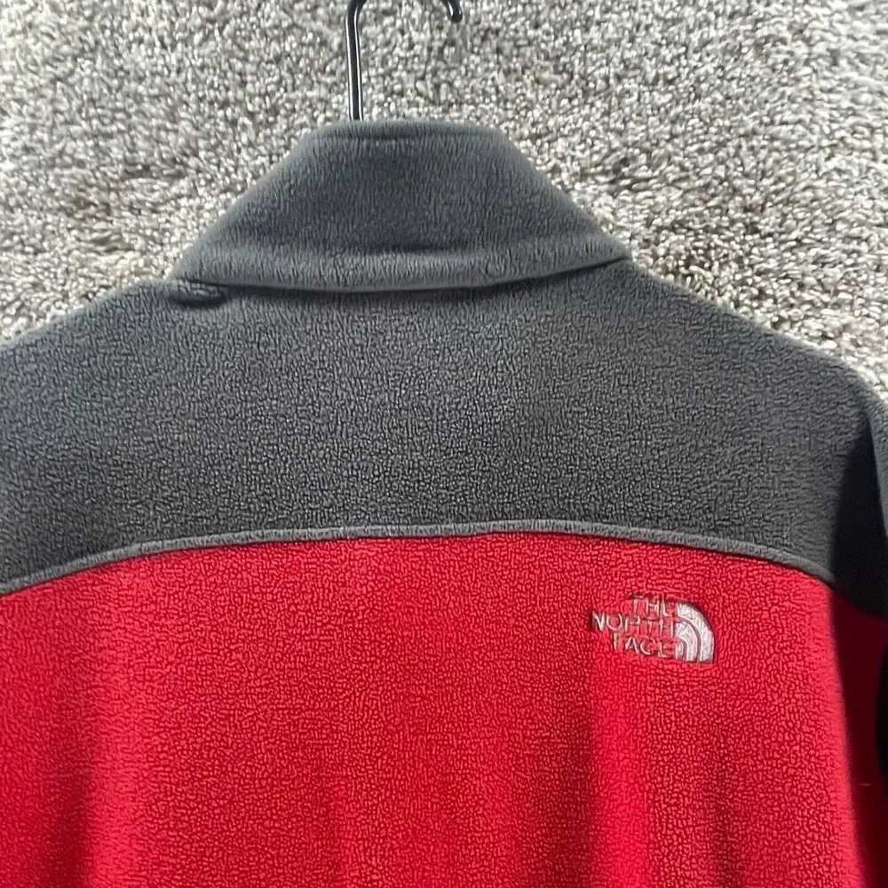 The North Face Jacket Adult Large Red Gray Full Zip Fleece Flashdry Outdoors Men